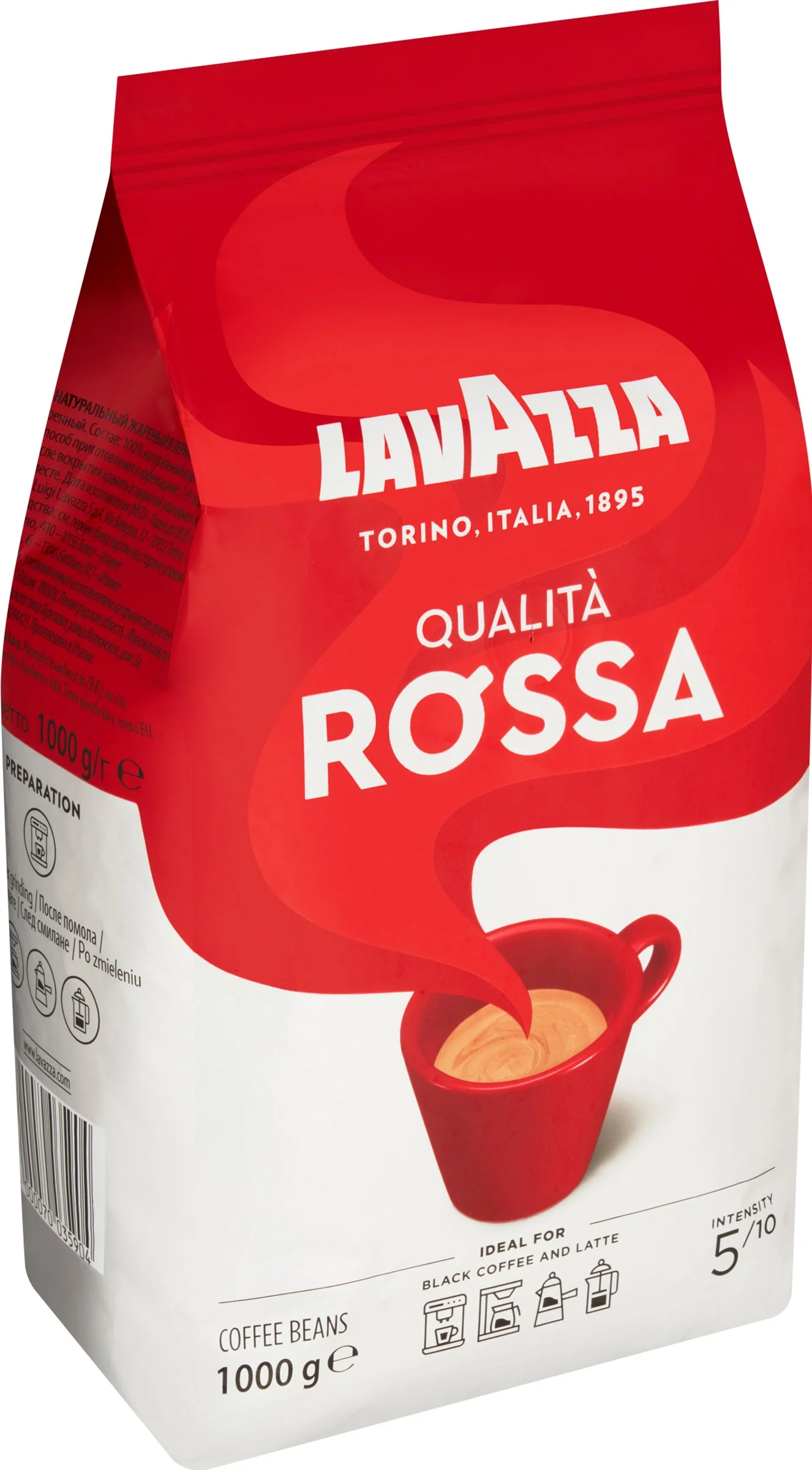Lavazza Qualità Rossa 1×1000 g, zrnková káva