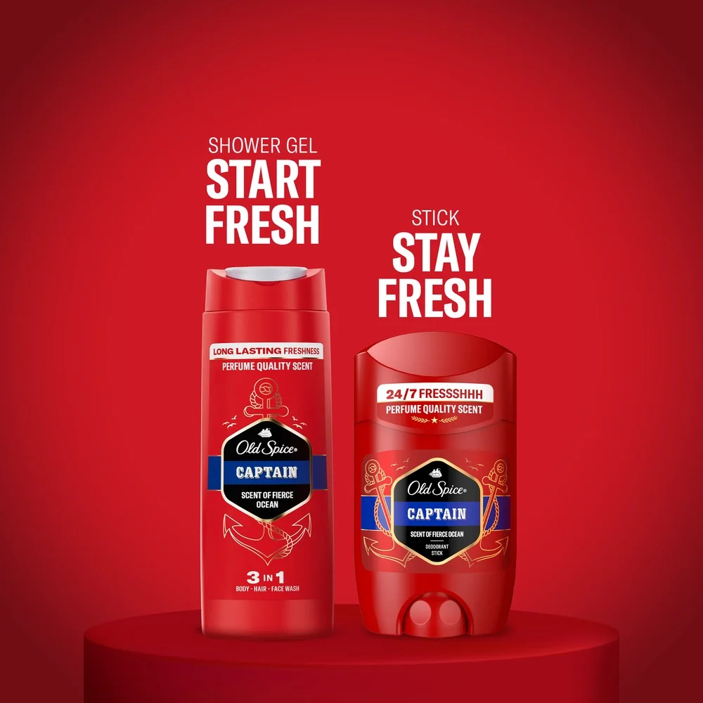 Old Spice cestovná darčeková sada s tuhým dezodorantom a sprchovým gélom Captain 1 set