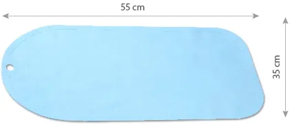 BABYONO Podložka protišmyková do vane tyrkysová 55x35 cm 1×1 ks, protišmyková podložka