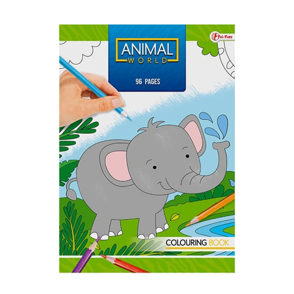 Omaľovánka A4- 96 strán zvieratká-Toi Toys