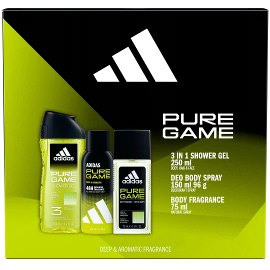 ADIDAS PURE GAME DNS 75ml+BS 150ml+SG 250ml 1 set