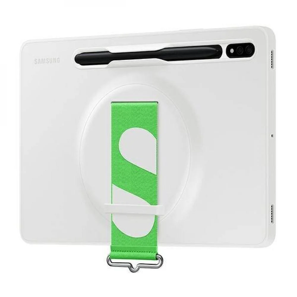 Ochranný kryt s remienkom pre Samsung Galaxy Tab S8 / Tab S7 - Biela Kompatibilný s Tab S8 / S7
