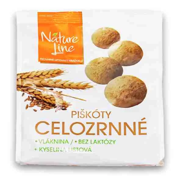 NATURE LINE PIŠKÓTY celozrnné 1×120 g, zdravá sladkosť