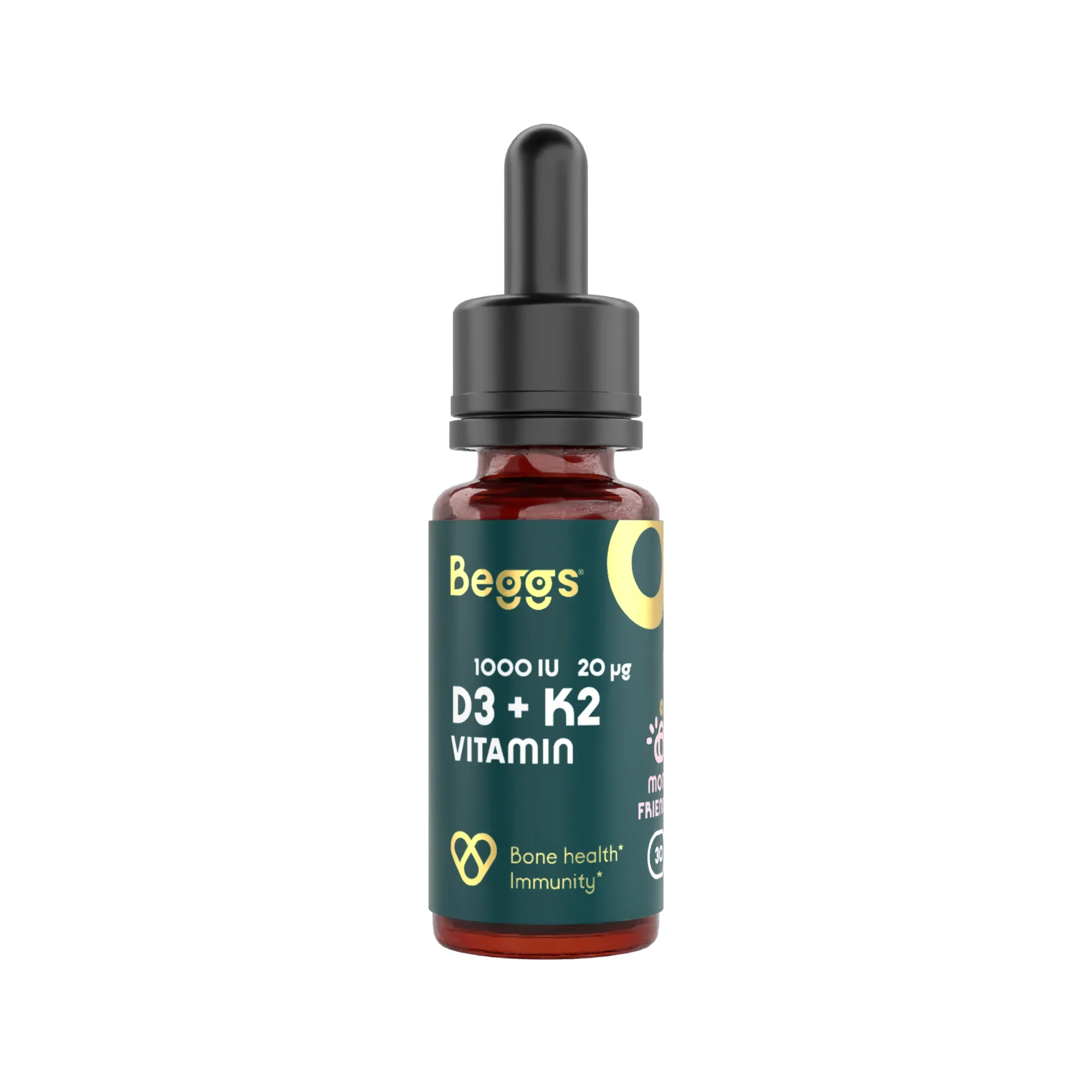 Beggs Vitamin D3 1000 IU + K2 20 μg 30 ml