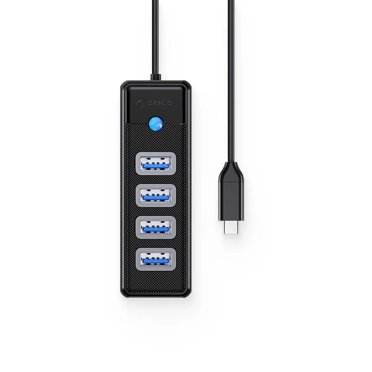 Orico PW4U-C3 HUB adaptér USB-C- 4x USB 3.0, čierny