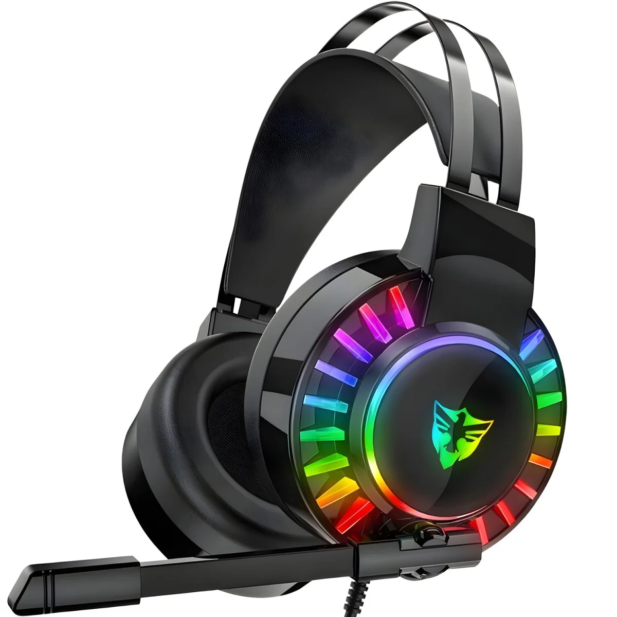 Herné slúchadlá 7.1 s RGB podsvietením