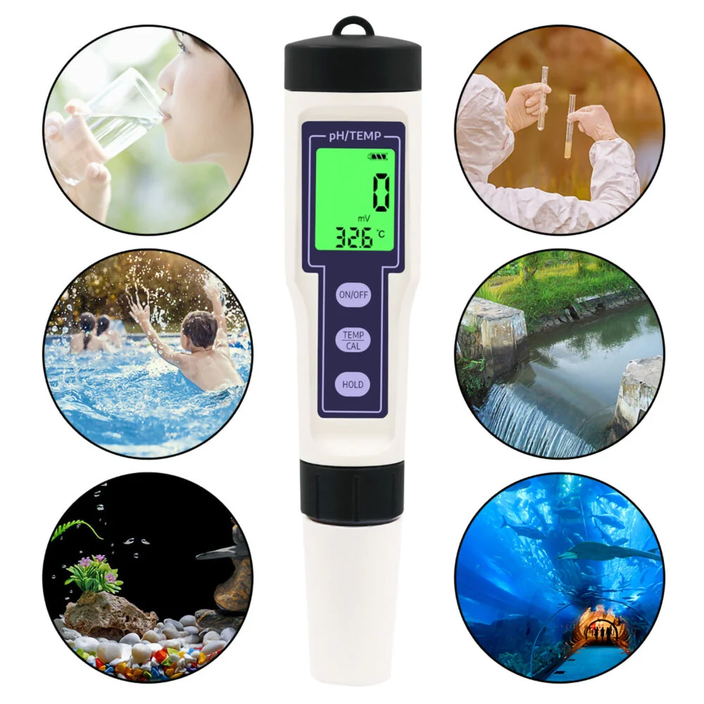 MG PH Meter digitálny tester kvality vody pH, čierny