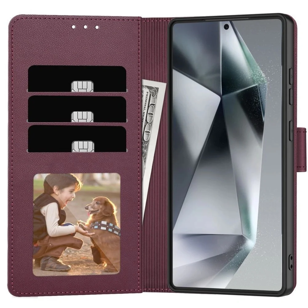 Tech-Protect Wallet knižkové puzdro na Samsung Galaxy A36 / A56 / A37 5G, bordové 5G, bordové