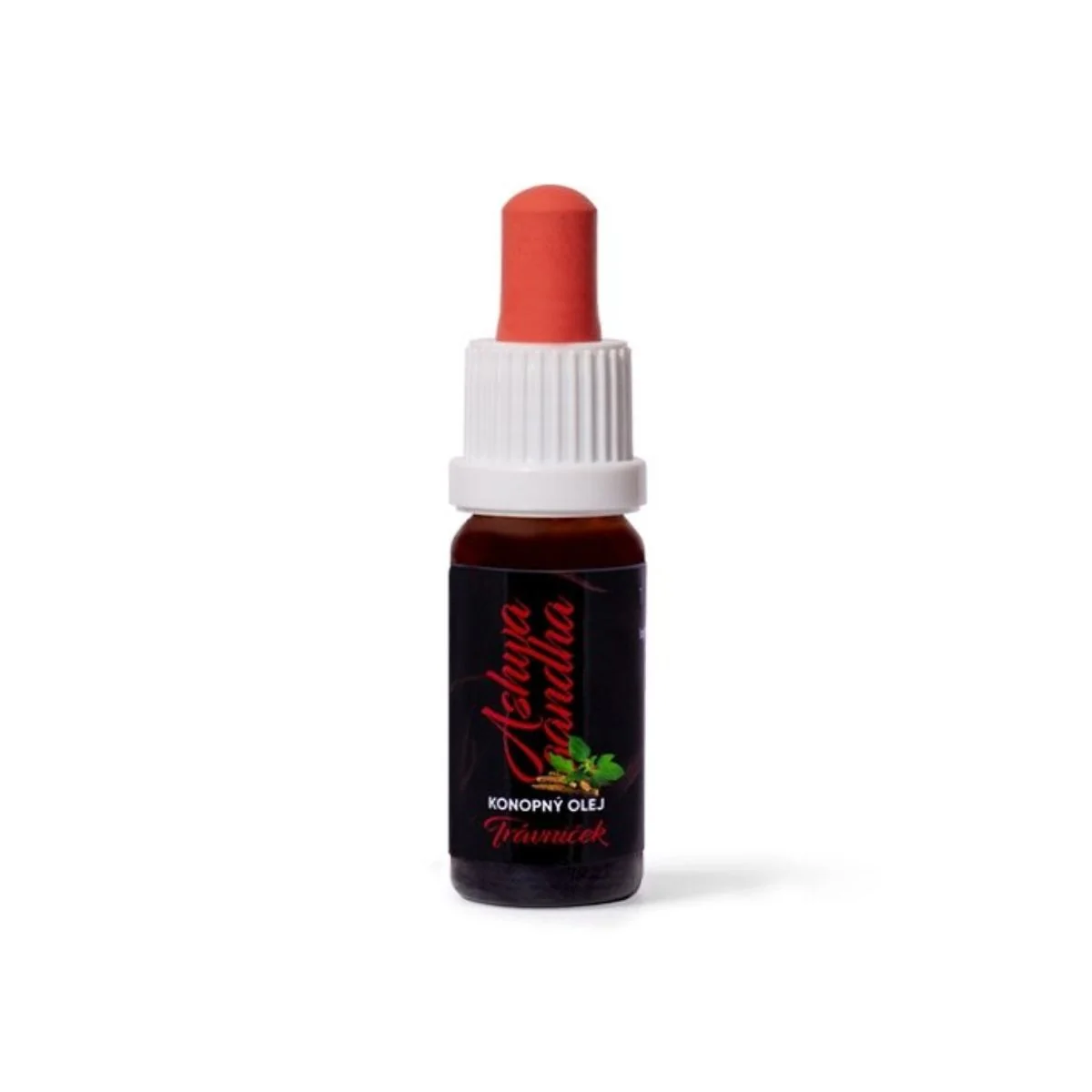Cannabis 7,5 % (tetra extrakt)  konopný olej s Ashwagandhou - 10 ml - Trávniček