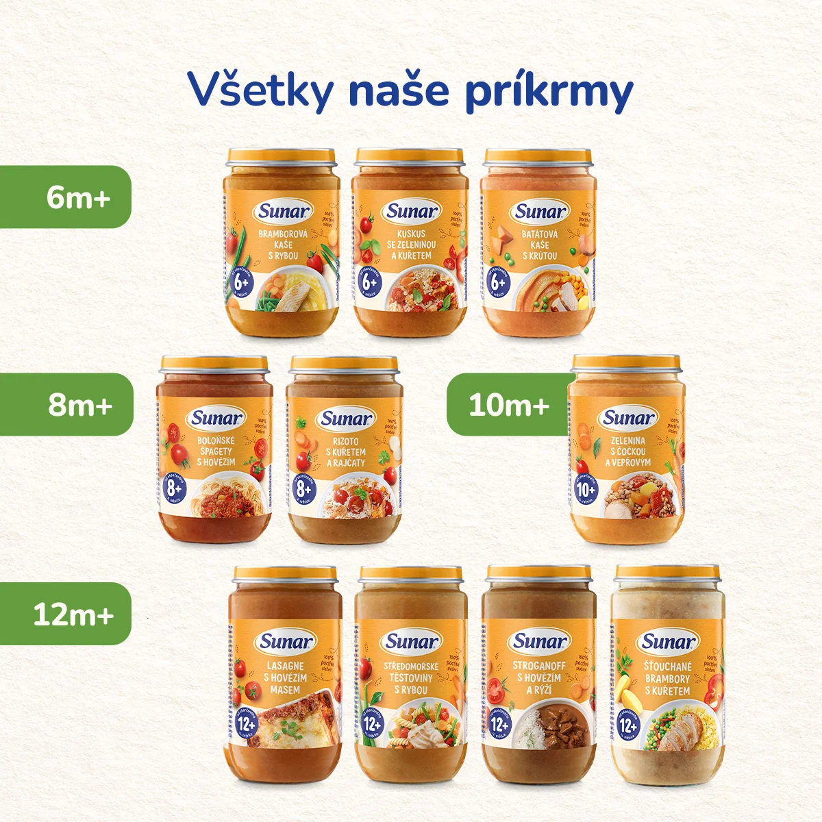 Sunar príkrm zemiaková kaša s rybou, 6m+ 190 g