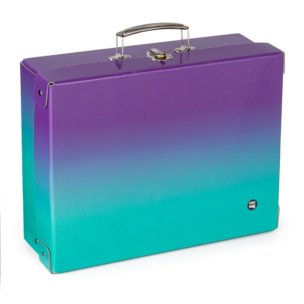 Lamino kufrík hranatý A4 OXY Ombre Purple-blue fialovo-modrý