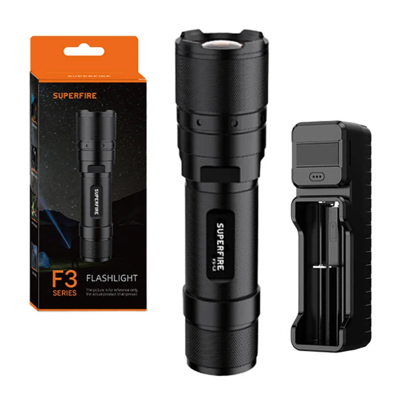 Superfire F3-L2 LED baterka 1000lm, čierna