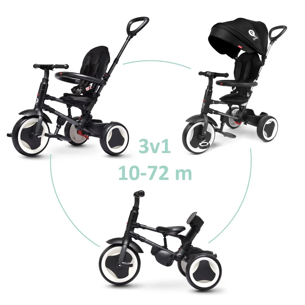 Trojkolka Rito eva Black, vek 10-72 mesiacov