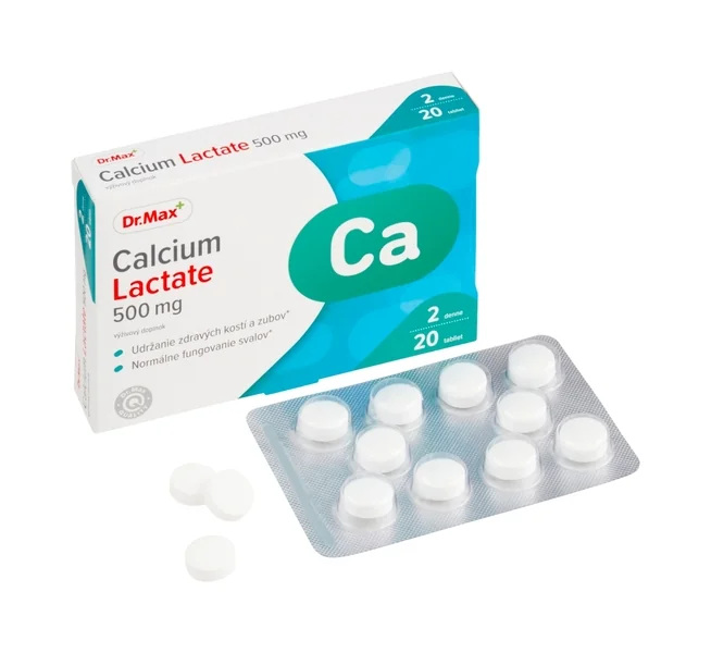 Dr. Max Calcium Lactate 500 mg 1×20 tbl, vápnik