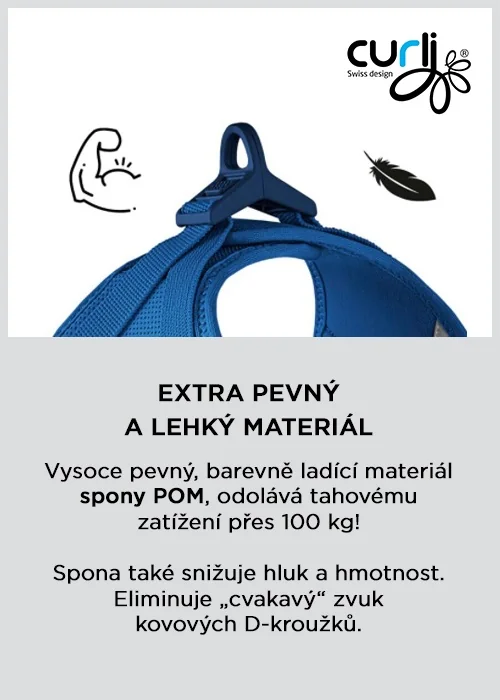 CURLI Postroj pre psov so sponou Air-Mesh Skyblue M, 6-9 kg 1×1 ks