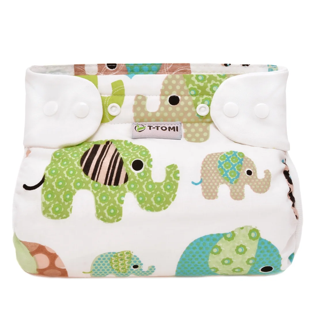 T-TOMI Ortopedické abdukčné nohavičky - patentky Zelené slony (3-6kg)