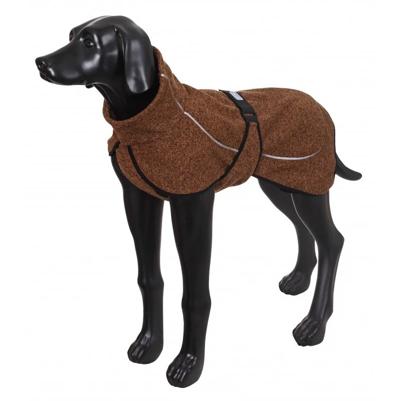 Flísová bunda pre psa Rukka Comfy Knit hnedá, Veľkosť: 30