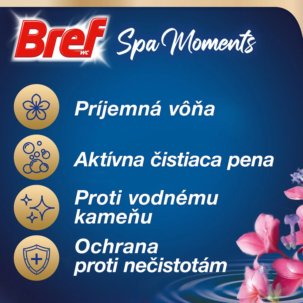 Bref Spa Moments tuhý WC blok Harmony 3×50 g, WC blok