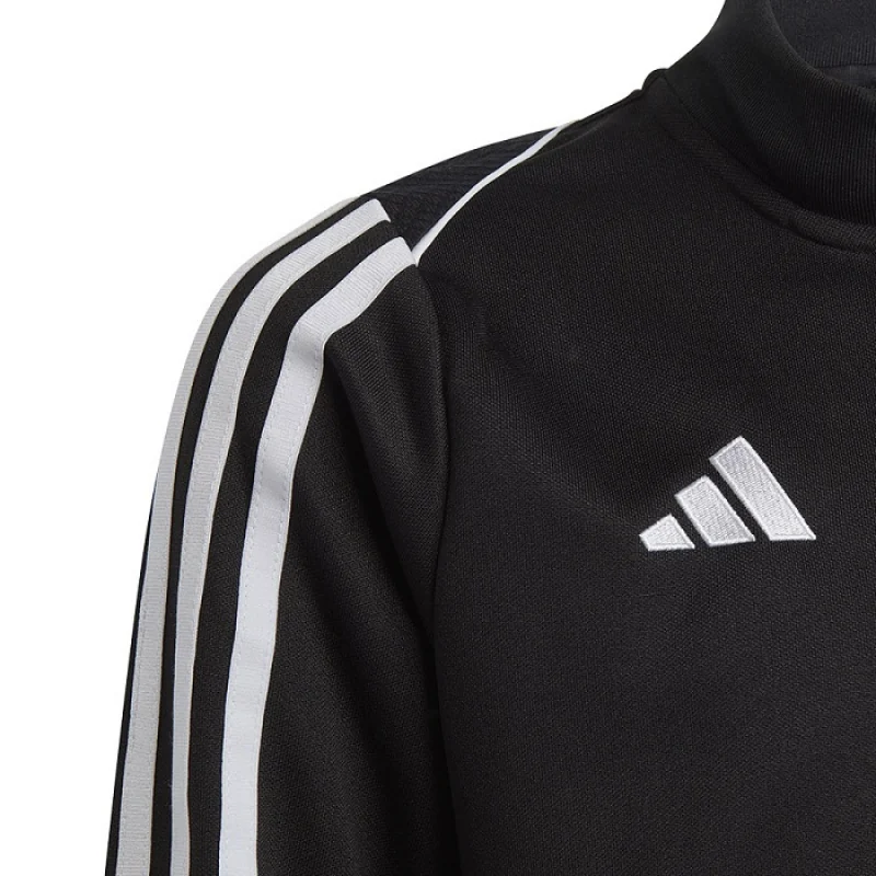 Adidas Tiro 23 TR JR Detská športová mikina so zipsom, čierna, veľ. 140
