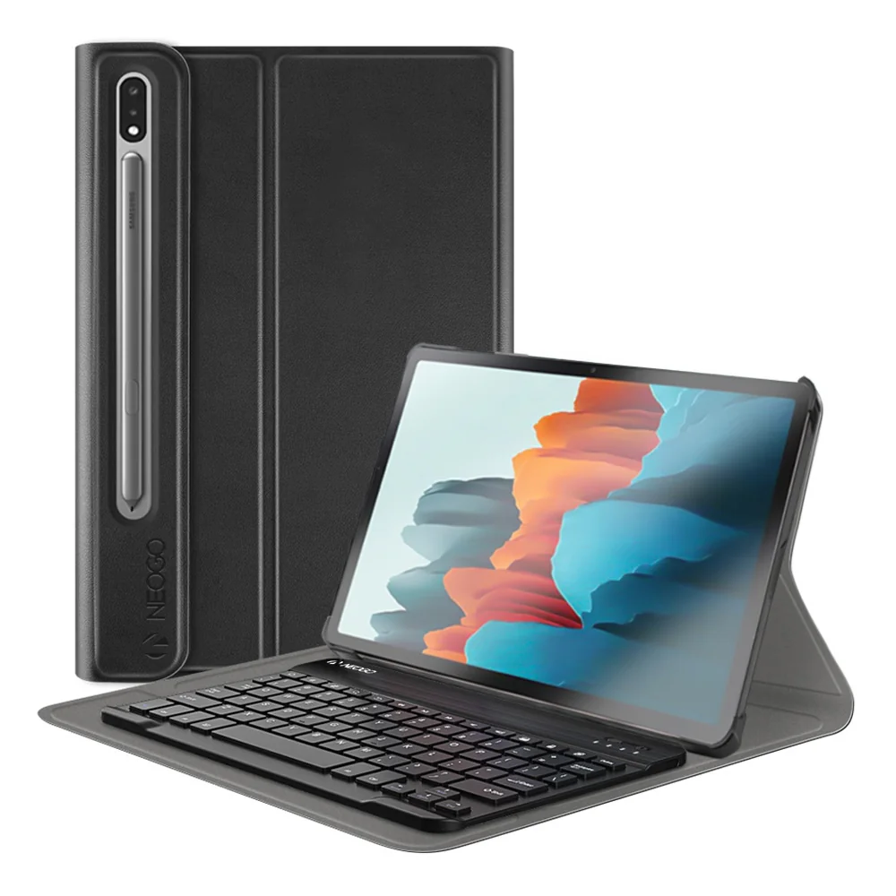 NEOGO Smart Cover Keyboard puzdro na Samsung Galaxy Tab S7 11'' 2020 čierne