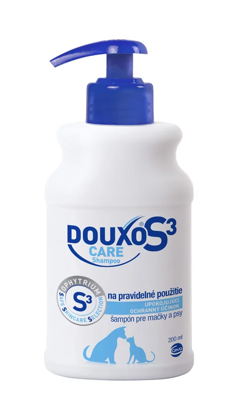 Douxo S3 Care šampón pre každodennú starostlivosť pre psy a mačky 1×200 ml, šampón pre psy a mačky