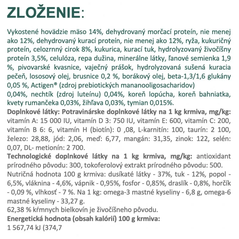 OPTIMEAL™ Superpremium pre všetky kastrované mačky s hovädzim mäsom a ciroku 700g (9640) 