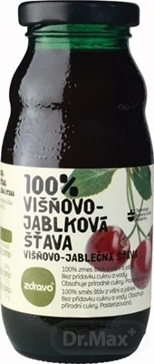 Zdravo 100% VIŠNOVO-JABLKOVÁ ŠŤAVA 1×200 ml, zmes štiav