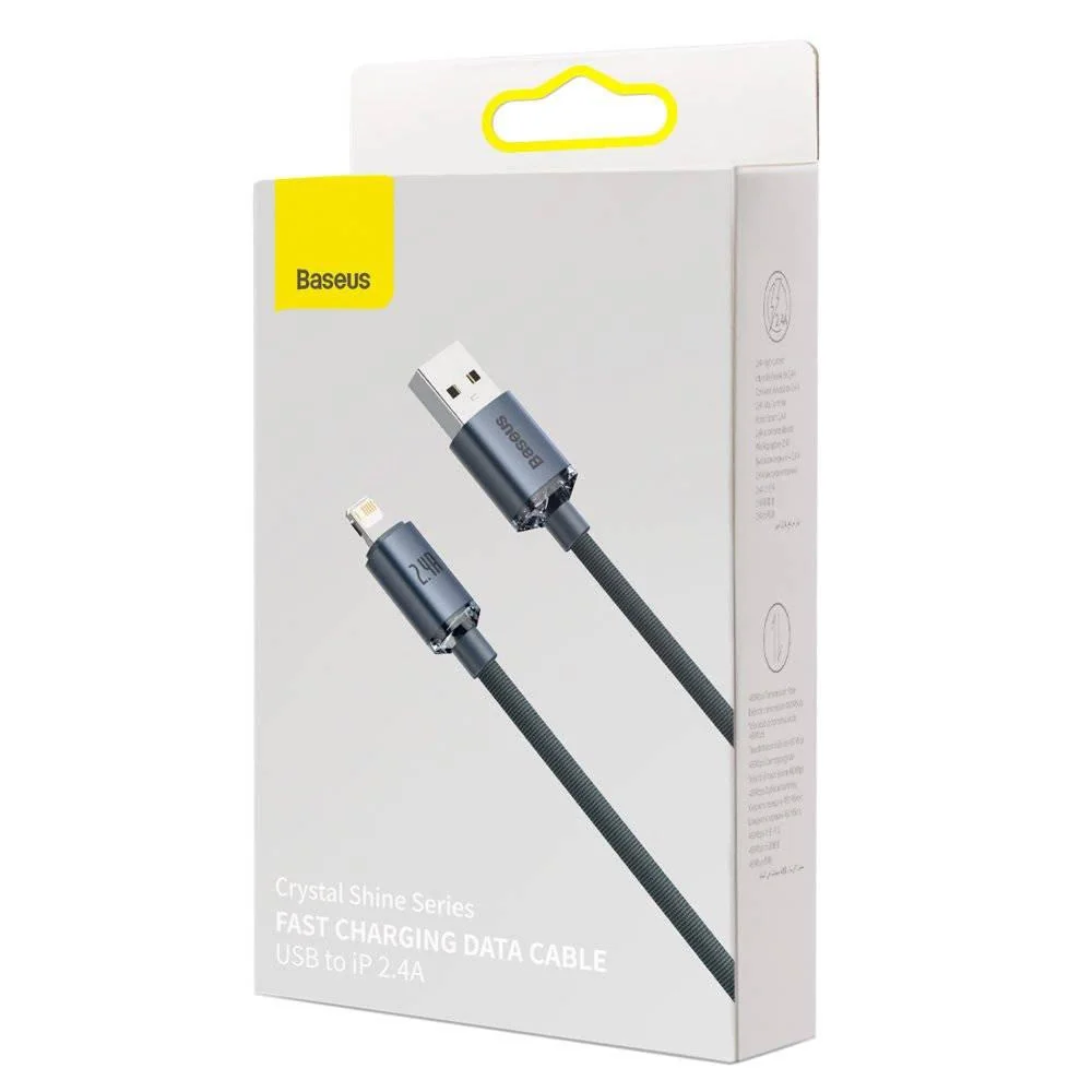 Crystal Shine Data kábel USB na USB-C 100W - 2m Čierna H25163