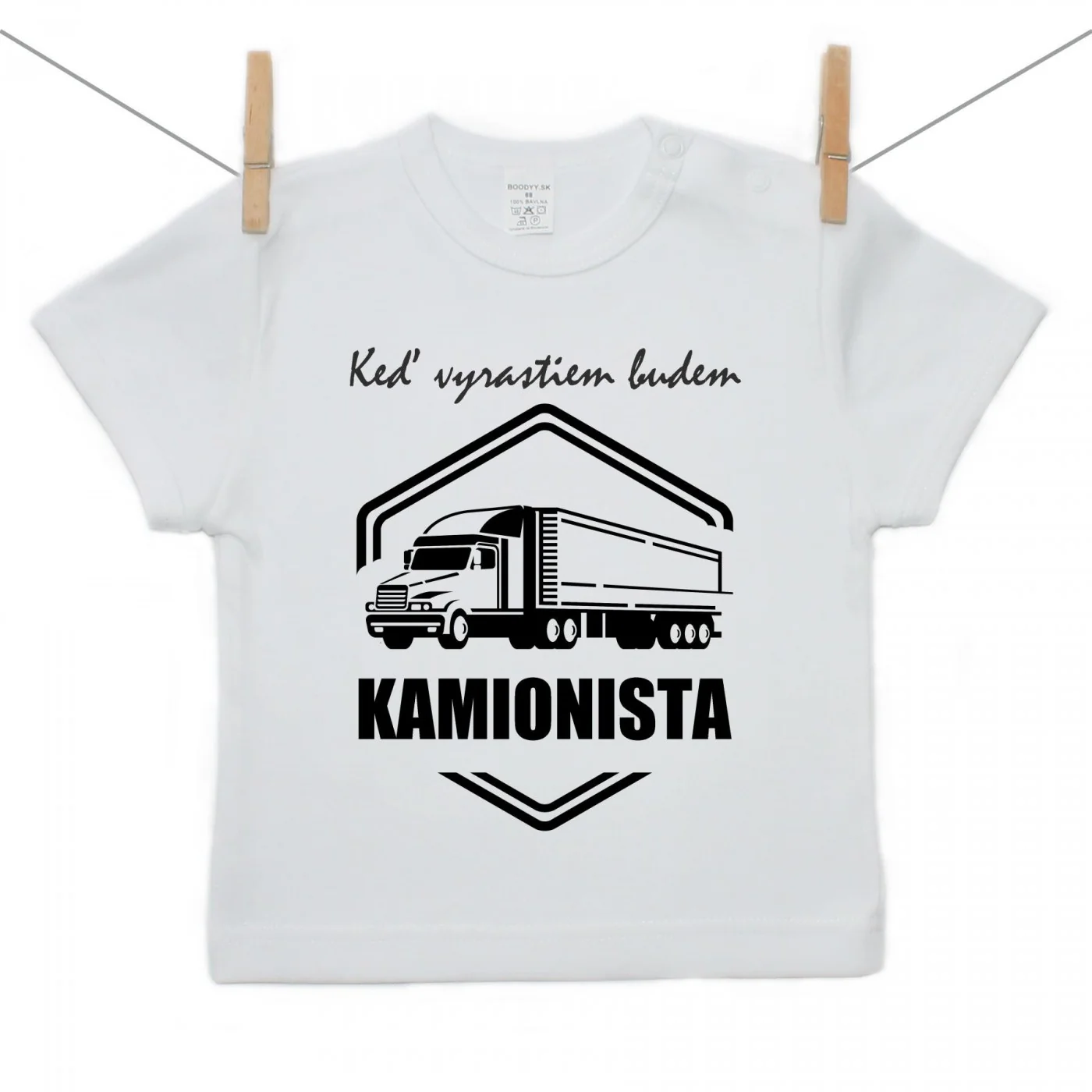 Boodyy Tričko s krátkym rukávom Keď vyrastiem budem kamionista Veľkosť: 122