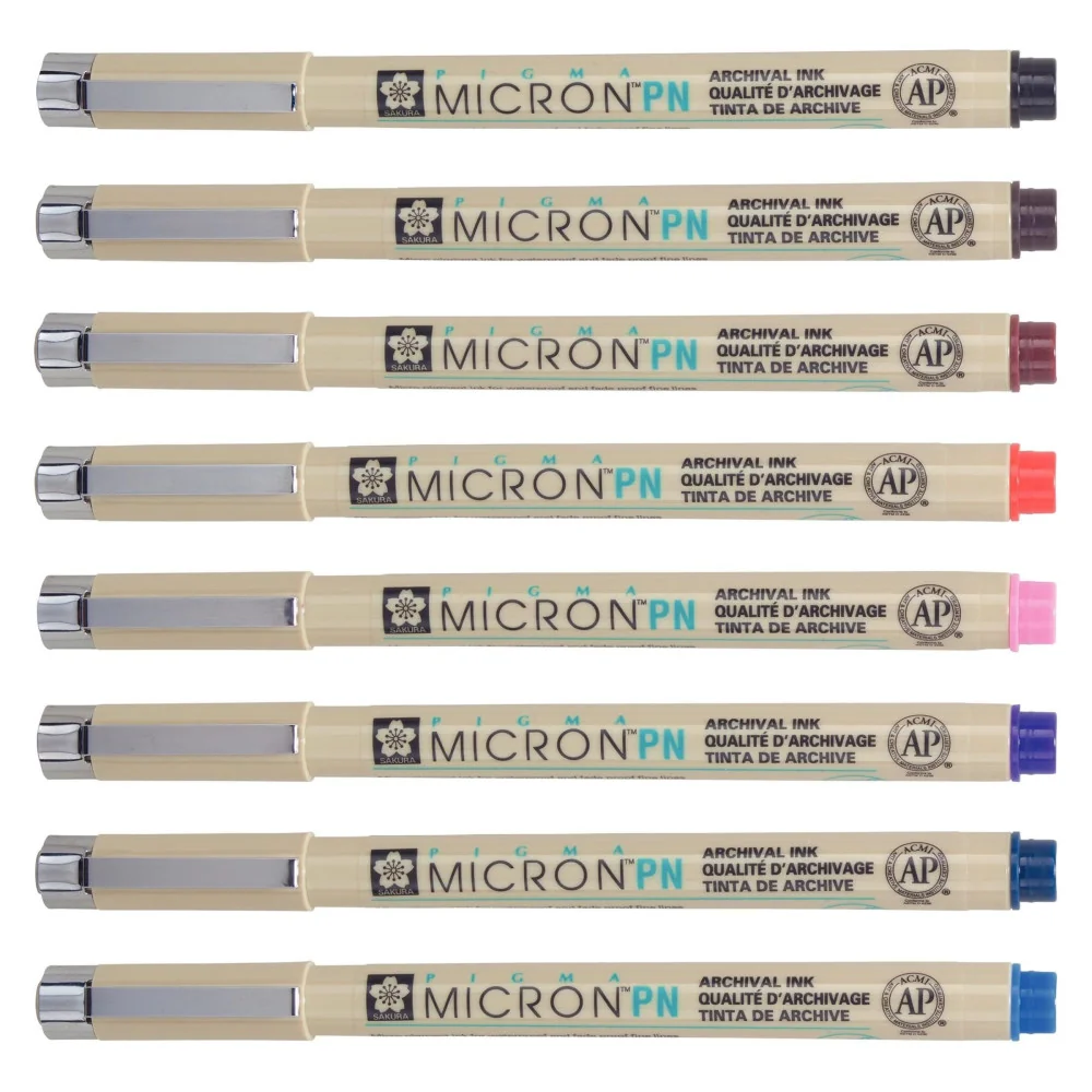 Sakura Pigma Micron PN set 8 Assorted Colours-Sakura