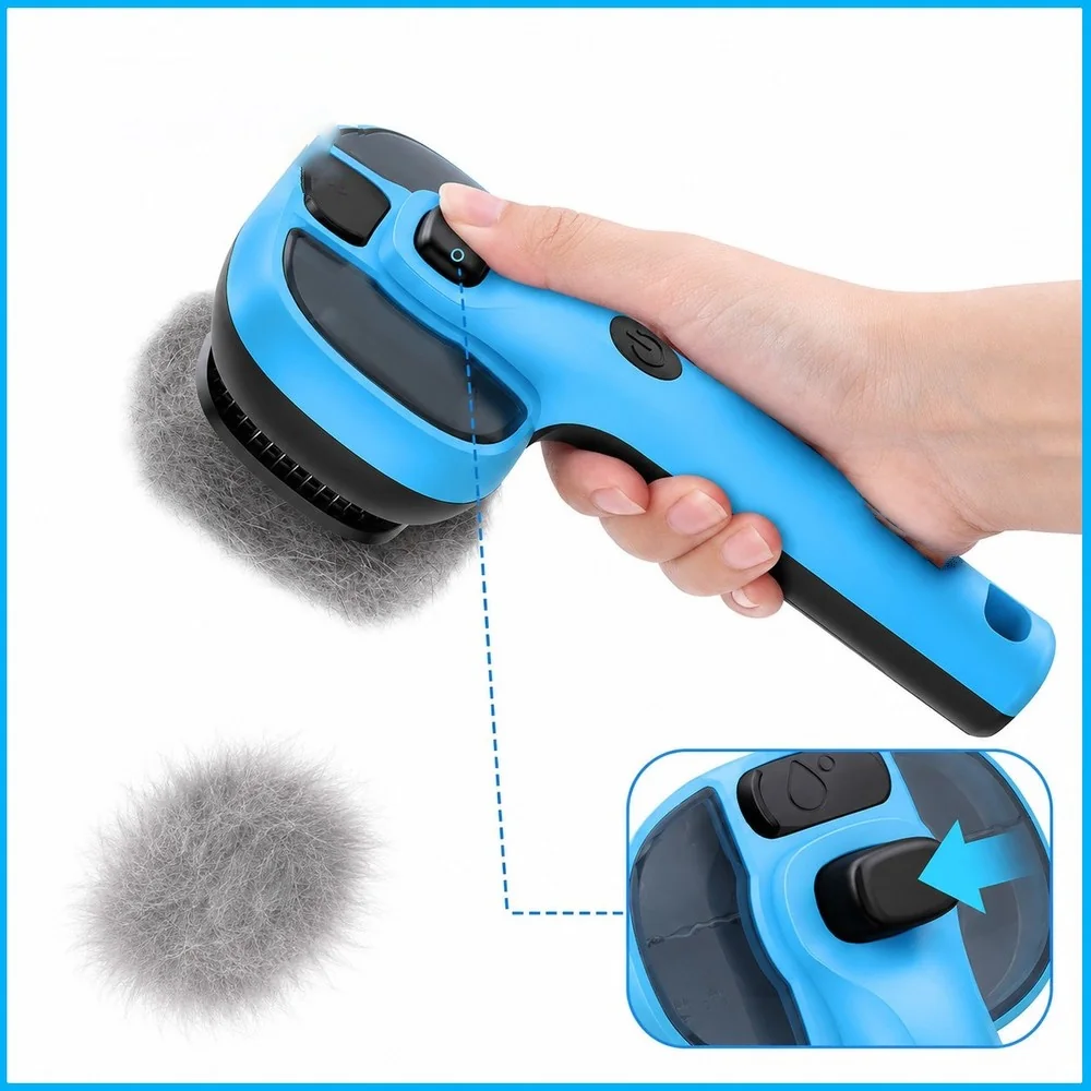 Livefy Mist parná kefa na srsť, čierna / modrá