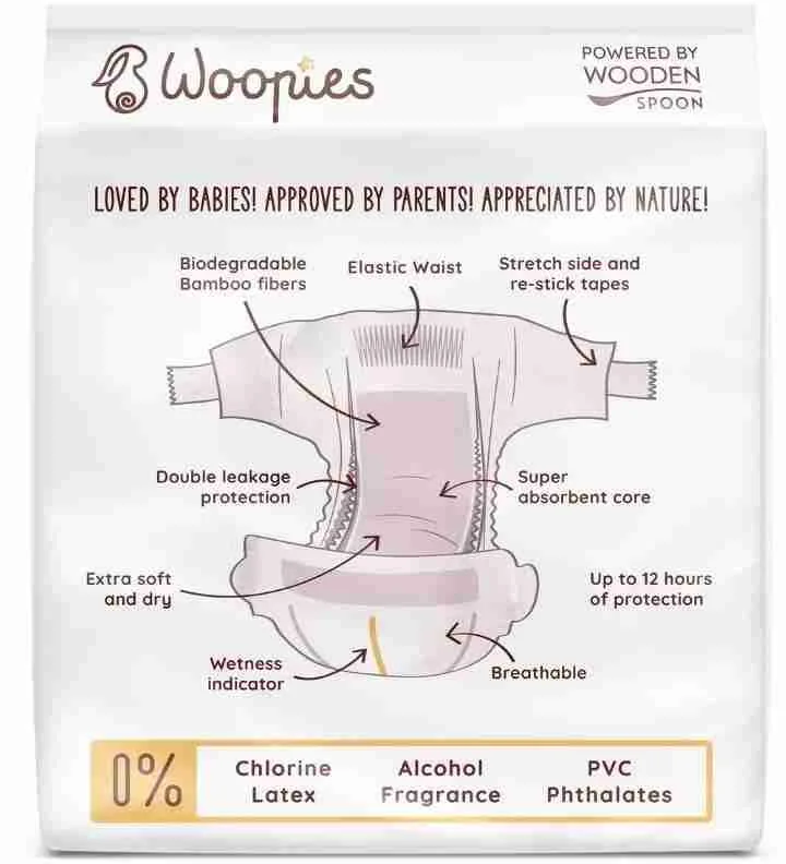 WOODENSPOON W. DETSKE  PLIENKY MINI 3-8KG 36KS 1×36ks,  plienky