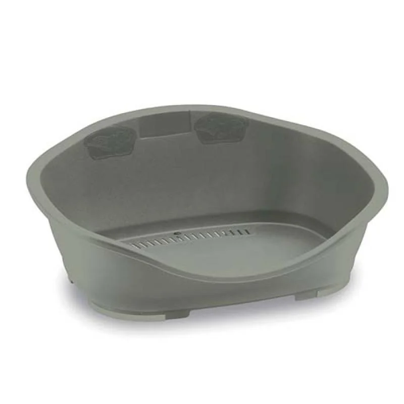 STEFANPLAST GREEN LINE SLEEPER 2 sivá 68,5x49x27,5cm plastové ležadlo pre psov 98% z recyklovaného plastu