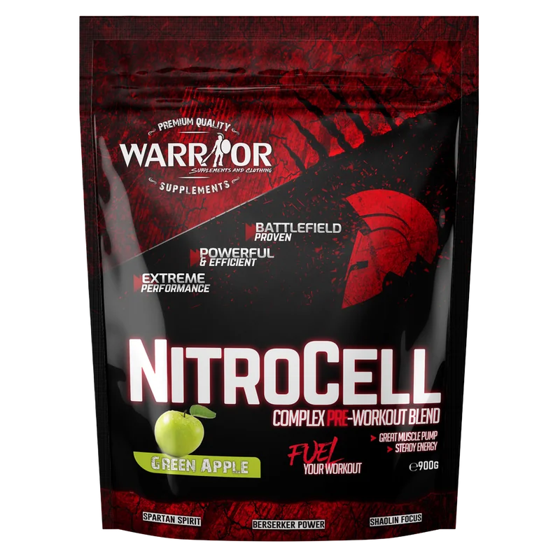 NitroCell - predtréningová zmes Green Apple 900g