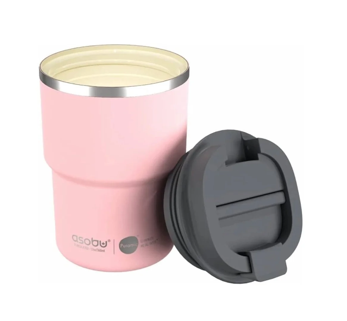 MINI PICK-UP cestovný termohrnček PINK 350 ml Cestovný termohrnček