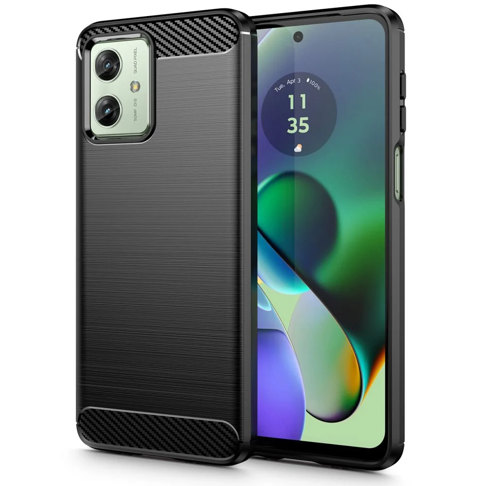 Tech-Protect Carbon kryt na Motorola Moto G54 5G čierny