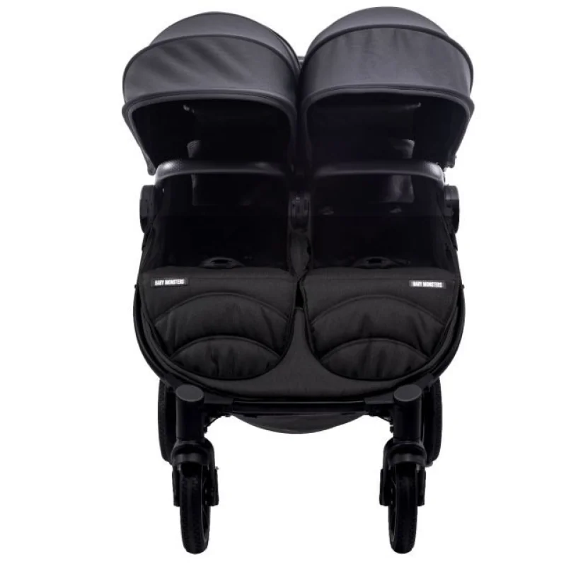 Baby Monsters - Kočík pre dvojičky Easy Twin 4 Full Box Čierny