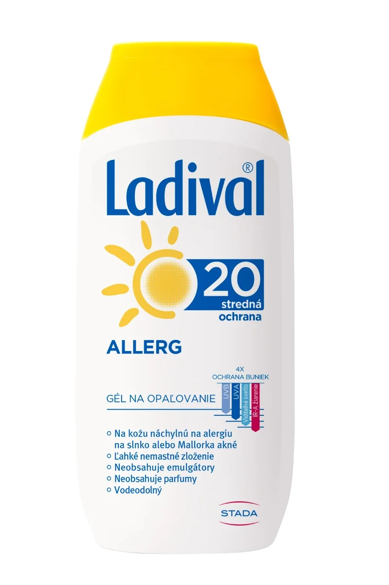Ladival ALLERG SPF 20 gél na opaľovanie 1x200 ml