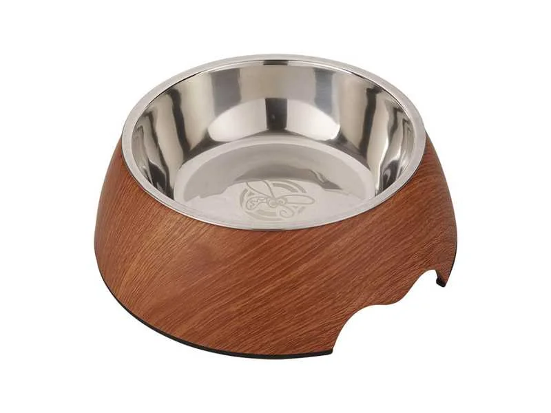 Huhubamboo Melaminová Miska Light Wood L 1×1 ks