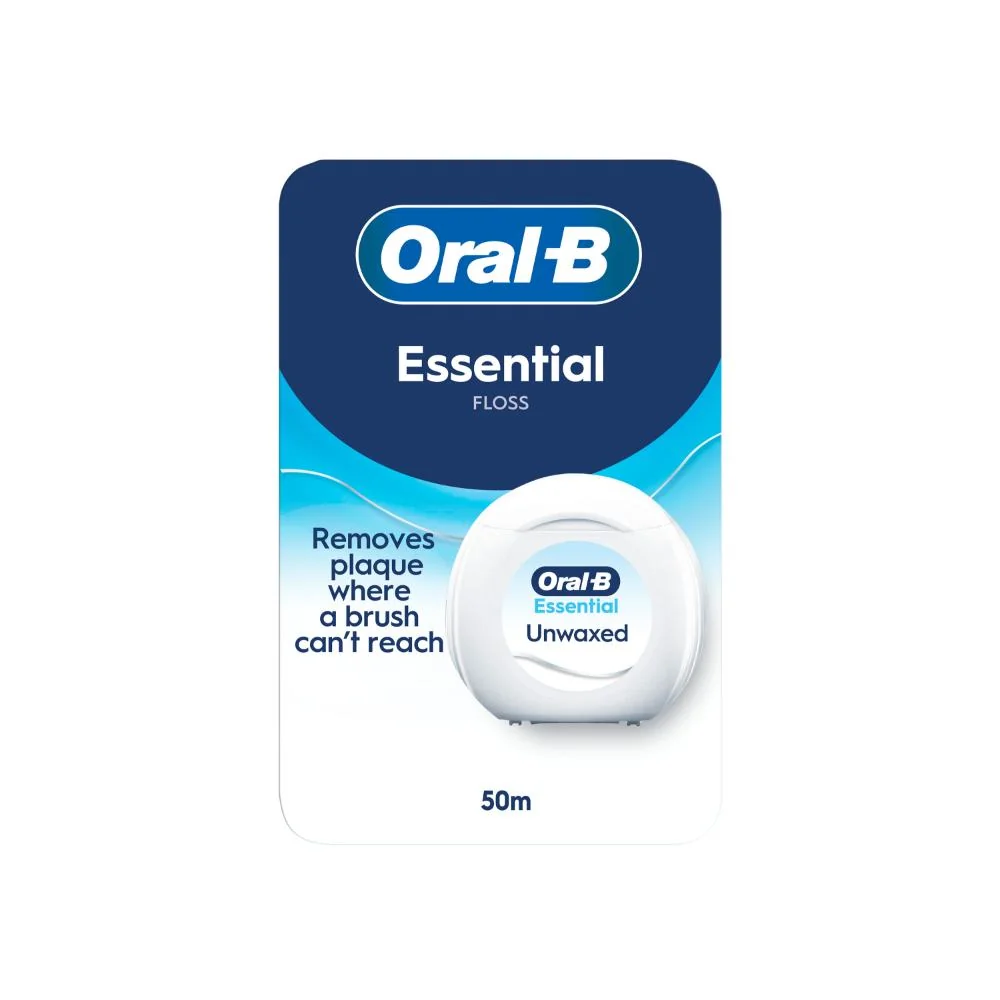 Oral-B Essential nevoskovaná dentálna niť , bez príchute, 50 m 1 ks