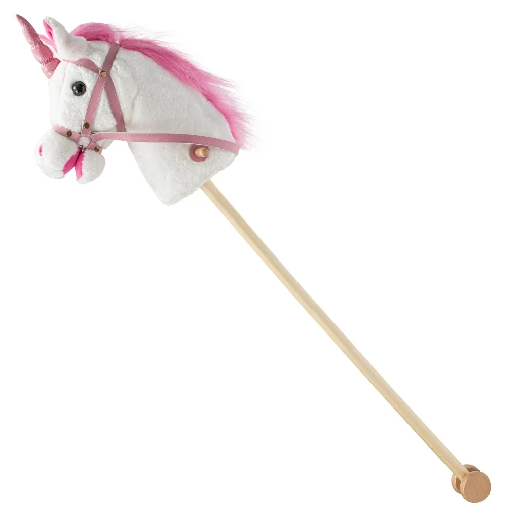 Hobby horse unicorn so zvukom a kolieskami Nia Baby Mix white ,