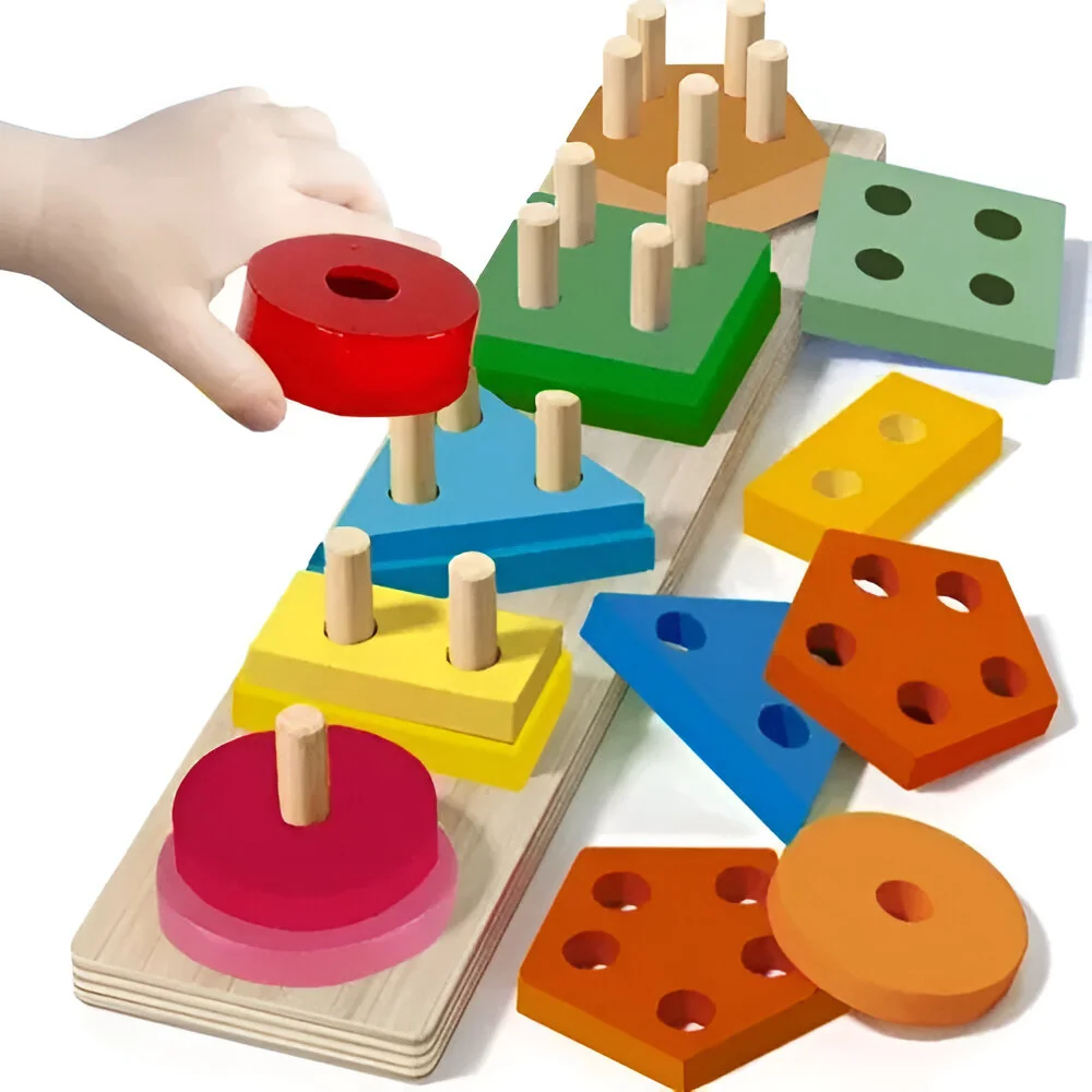 MG Wooden Sorter drevená vkladačka, tvary
