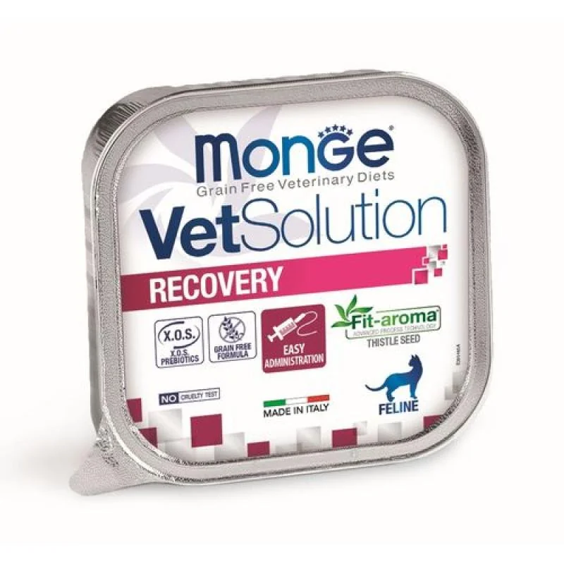 MONGE VetSolution Cat Recovery 100g paštéta pre mačky na nutričnú regeneráciu a rekonvalescenciu