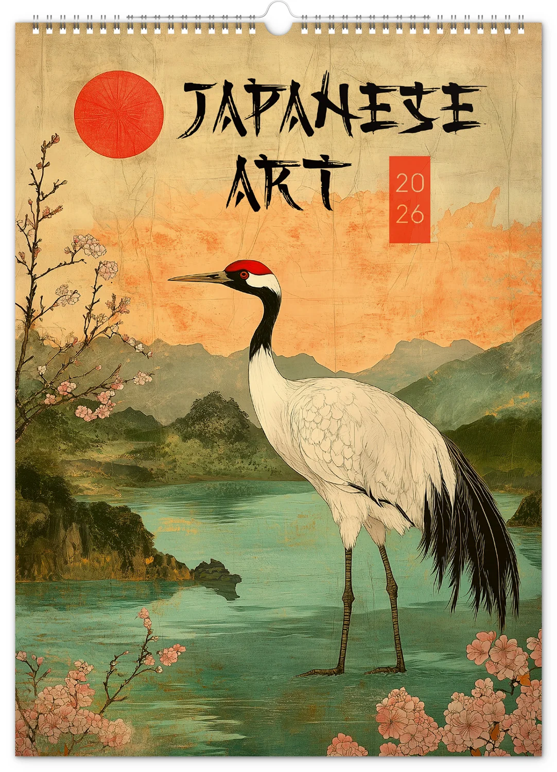 NOTIQUE Nástenný kalendár Vintage plagáty – japonské umenie 2026 33×46 cm