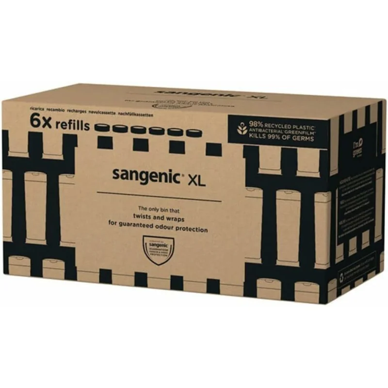 Tommee Tippee  Sangenic Twist & Click XL Refill Cassettes, Náhradné náplne 6ks/kaziet 