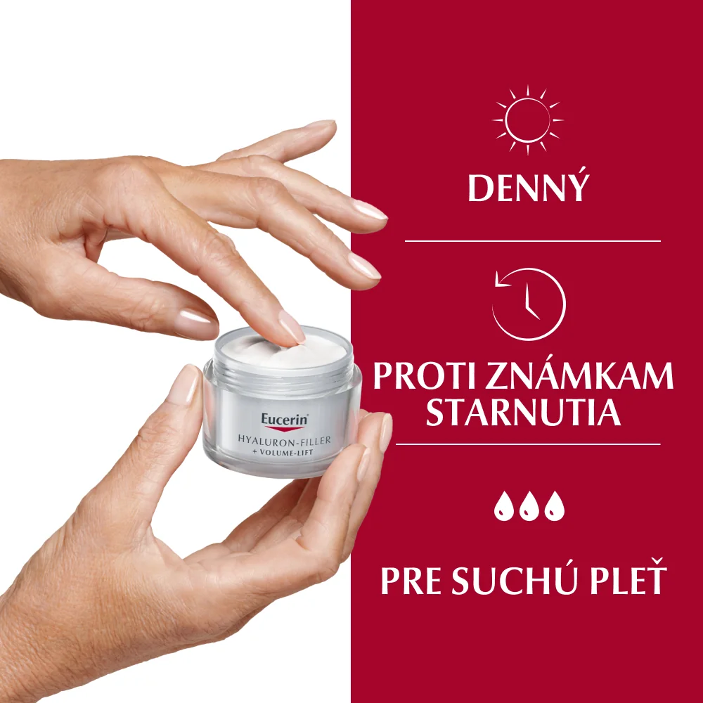 Eucerin HYALURON-FILLER + VOLUME-LIFT Denný krém pre suchú pleť 1×50 ml, anti-age, pre suchú pleť