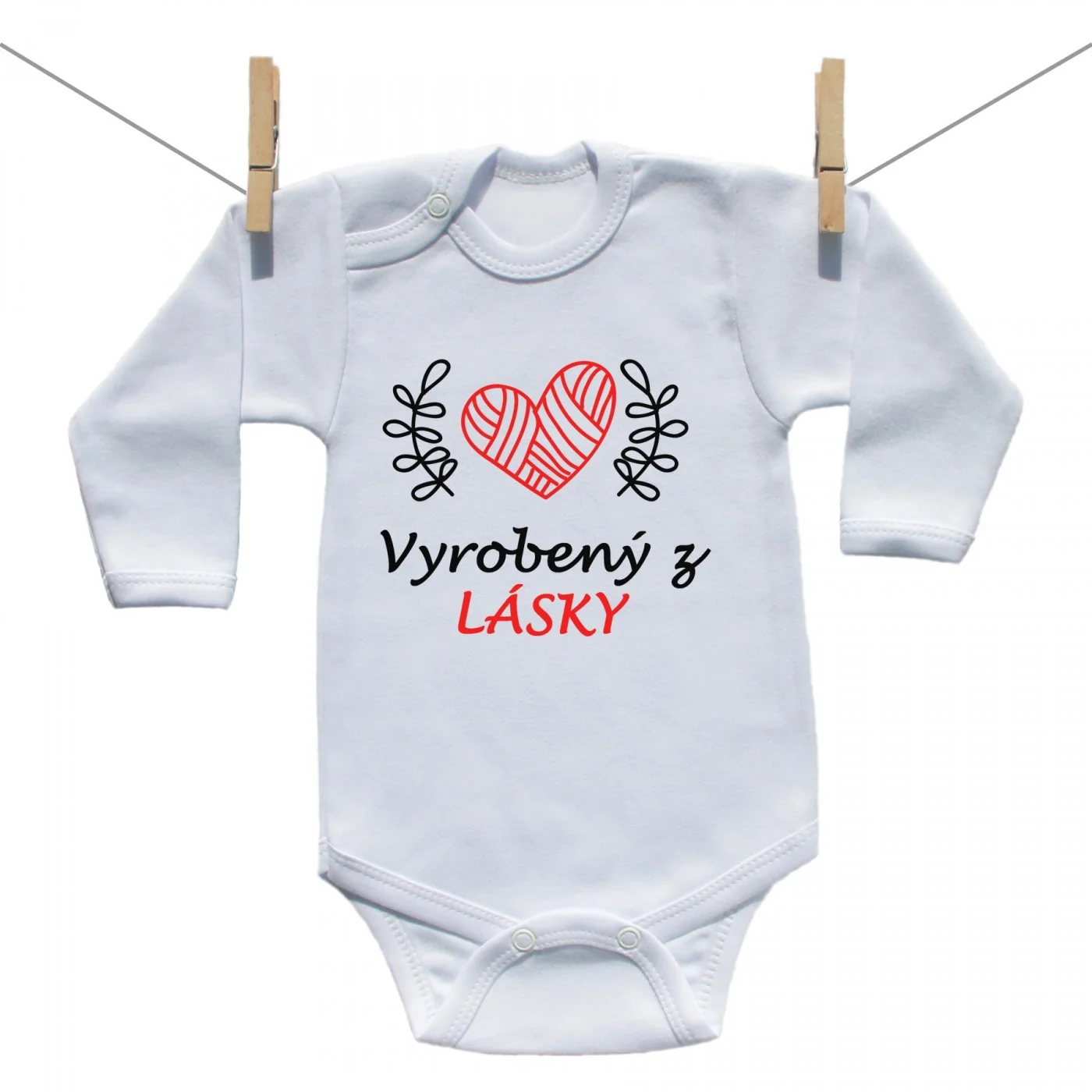Boodyy Body s dlhým rukávom Vyrobený z lásky Veľkosť: 86