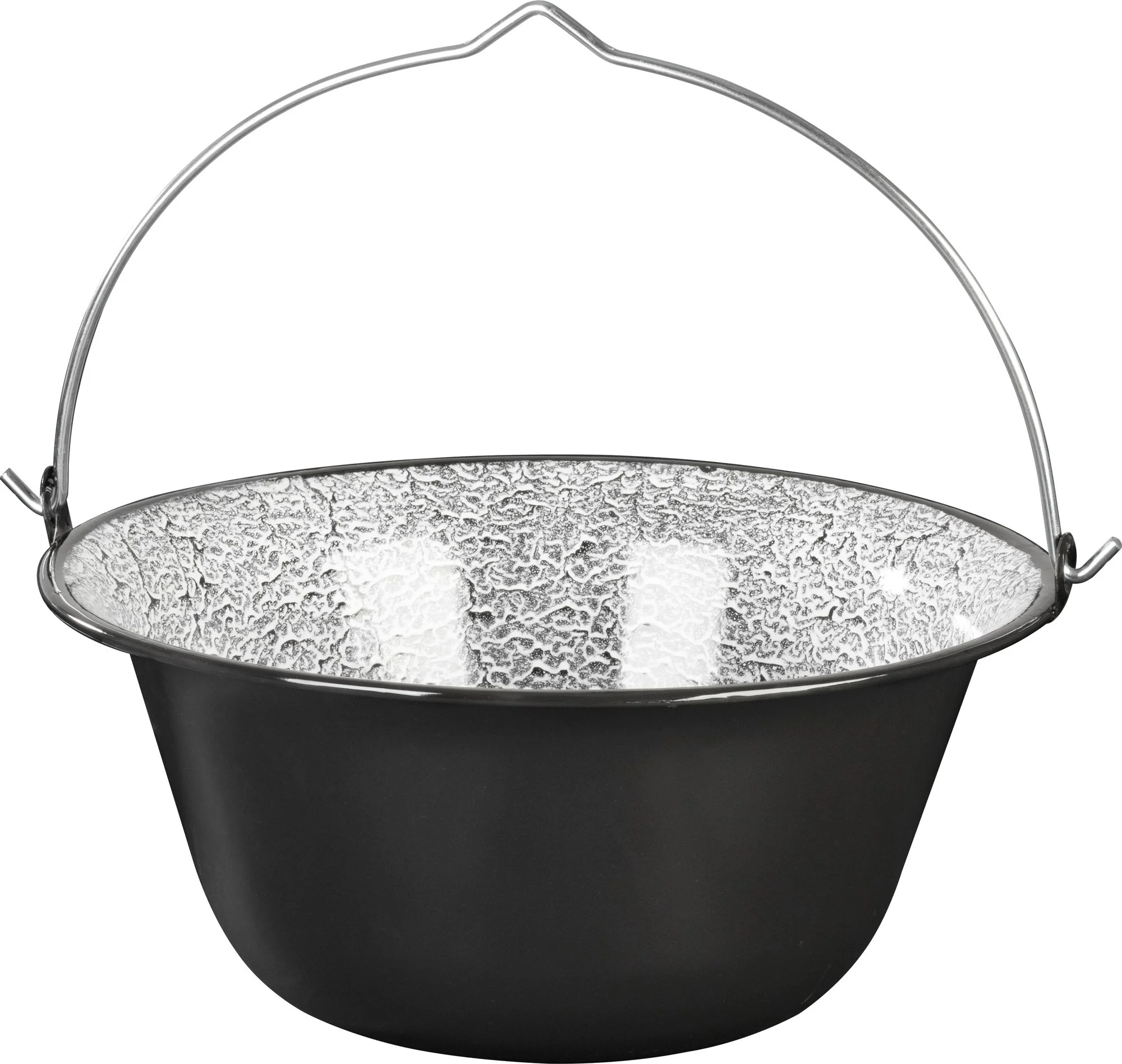 MagicHome smaltovaný kotlík na guľáš, 1 ks 12 l, 39,8x18 cm, sivo-čierny, bez pokrievky