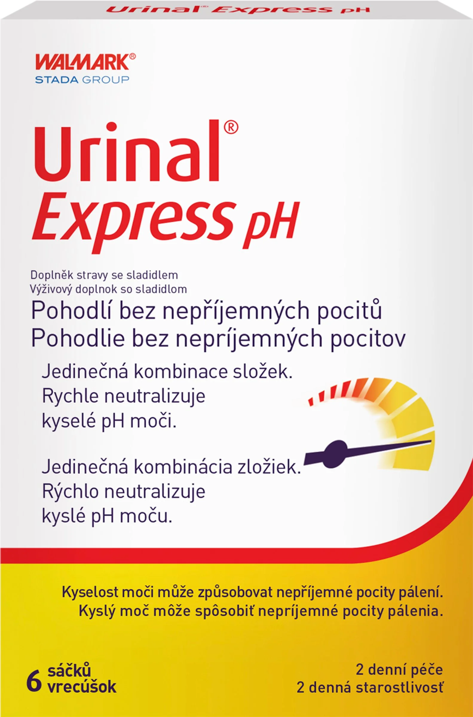 WALMARK Urinal Express pH 6 sáčkov 1×6 ks, výživový doplnok