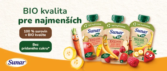 Sunar BIO ovocná kapsička Jablko, hruška, marakuja, 6m+ 100 g
